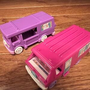 Vintage 1994 Bluebird Polly Pocket Van / RV Playset Lot (2) – Purple & Pink